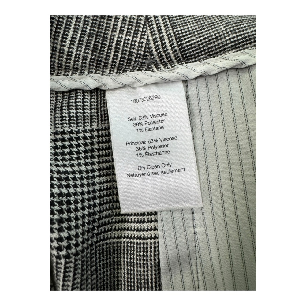 VERONICA BEARD | $395 Cormac Glen Plaid Cropped Trouser in Grey Motif, Size 6 - Picture 10 of 13